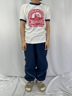 画像3: 80's "REPUBLIC OF TEXAS CHILYMPIAD" USA製 イラストプリントリンガーTシャツ L (3)