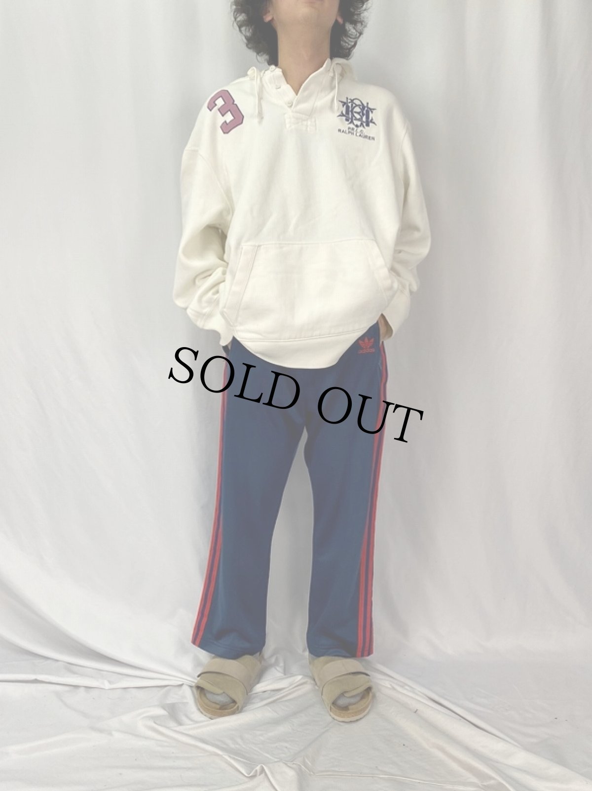 画像2: 70~80's adidas USA製 トラックパンツ NAVY L (2)