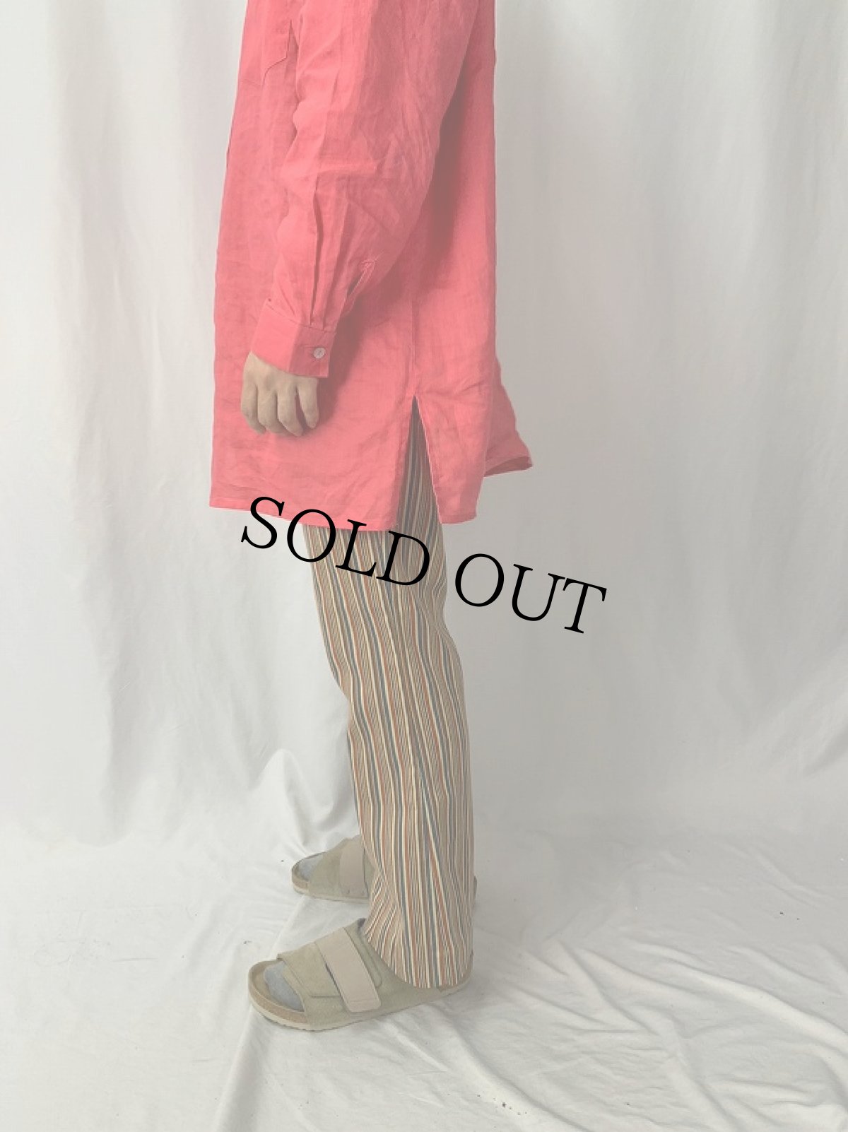 画像3: 70's マルチストライプ柄 スラックス W32 (3)