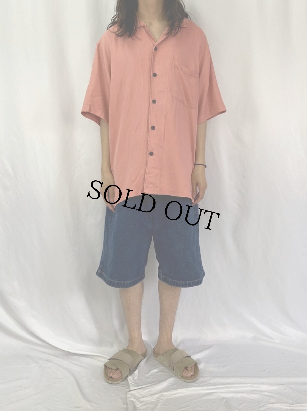 画像2: 80's Cruisin USA製 シルクボーリングシャツ XL (2)