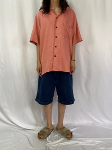 画像2: 80's Cruisin USA製 シルクボーリングシャツ XL (2)