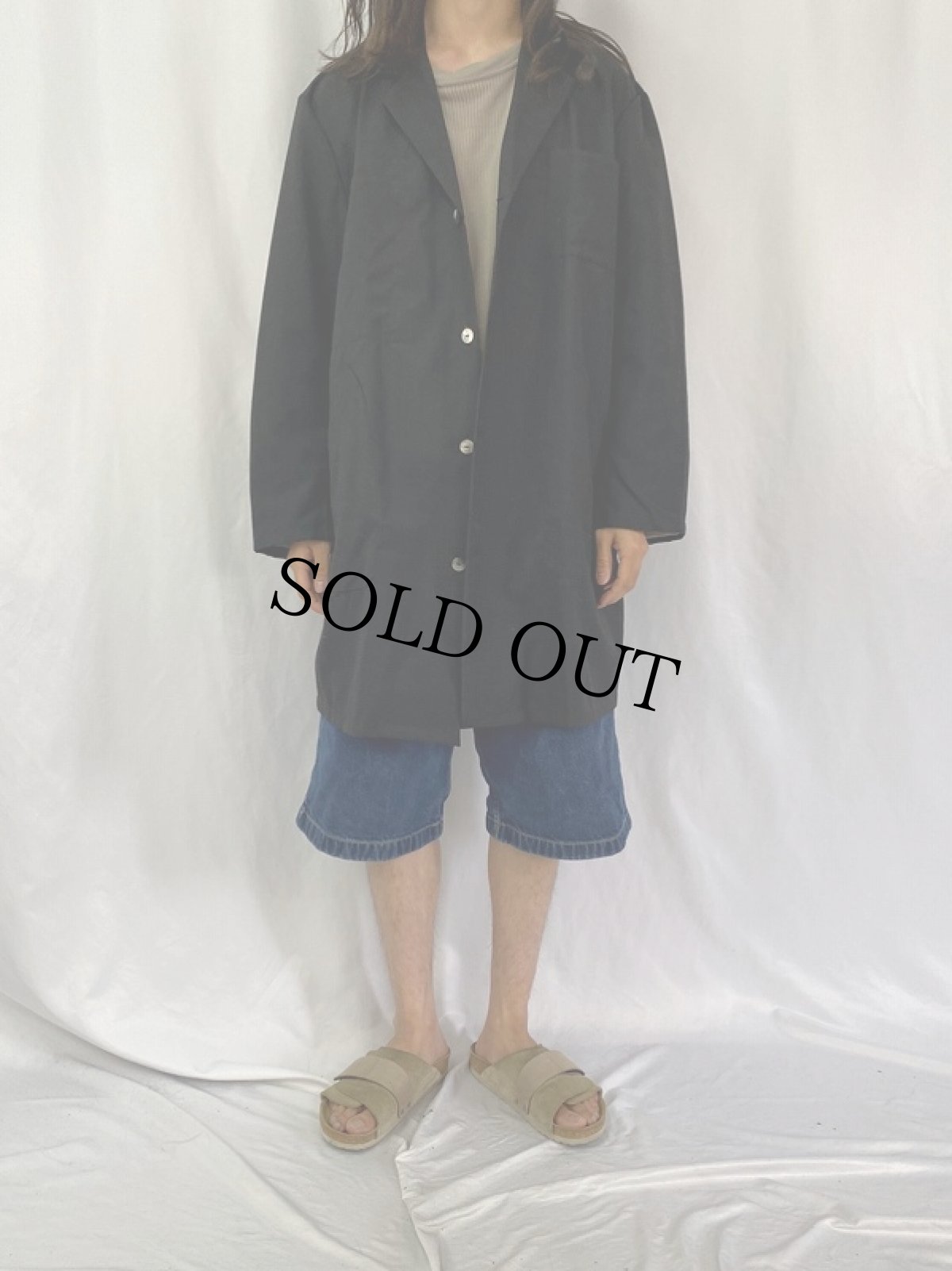 画像2: 50〜60's EURO AU MOLINEL マキニョンワークコート BLACK DEADSTOCK (2)