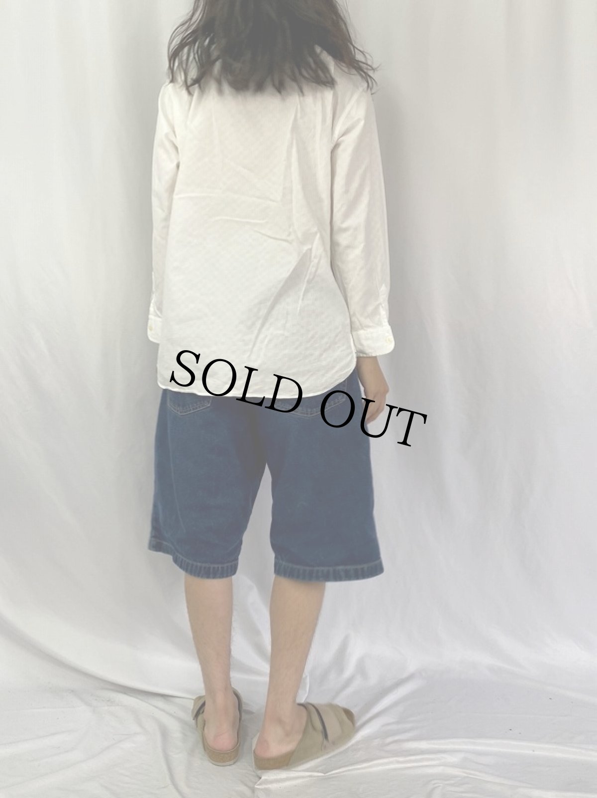 画像4: POLO Ralph Lauren "BERNARD" ストライプ柄 コットンバンドカラーシャツ M  (4)