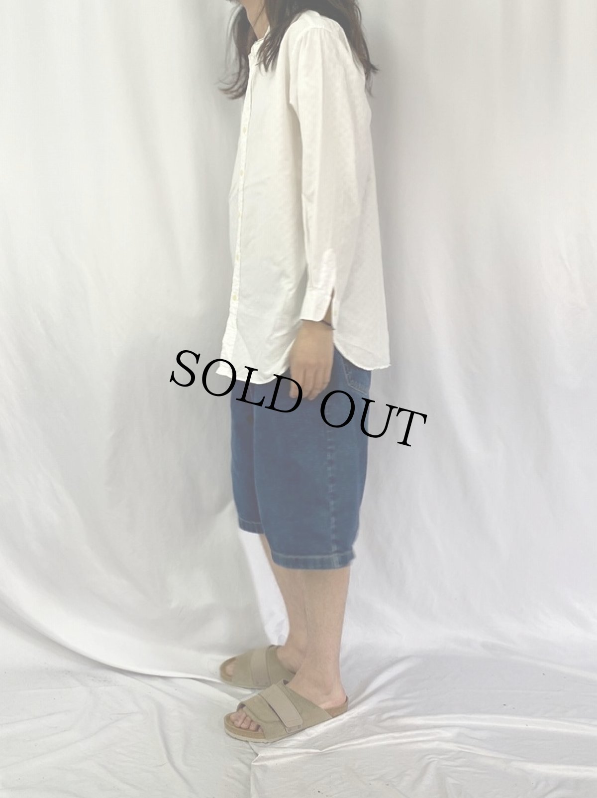 画像3: POLO Ralph Lauren "BERNARD" ストライプ柄 コットンバンドカラーシャツ M  (3)