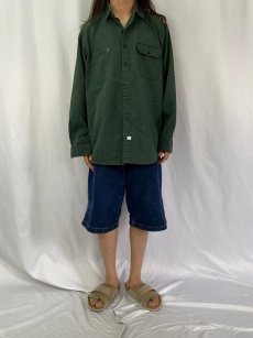 画像2: POLO Ralph Lauren コットンワークシャツ XL (2)