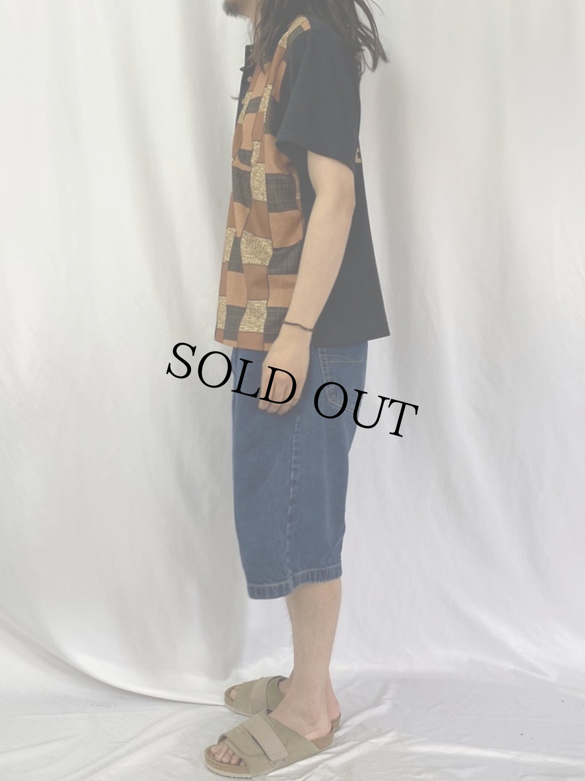 画像4: 70's KING LOUIS USA製 総柄 ポロシャツ L (4)