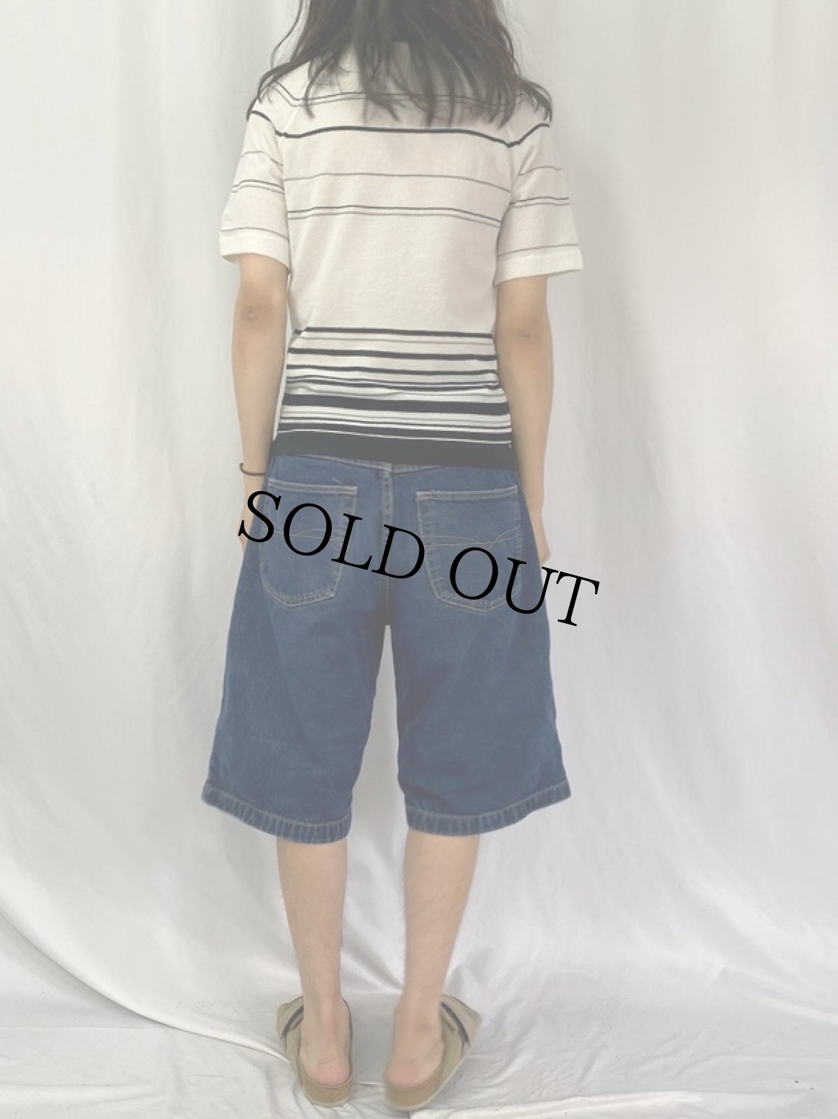 画像4: 70's Toni マルチボーダー柄 ニットポロシャツ (4)