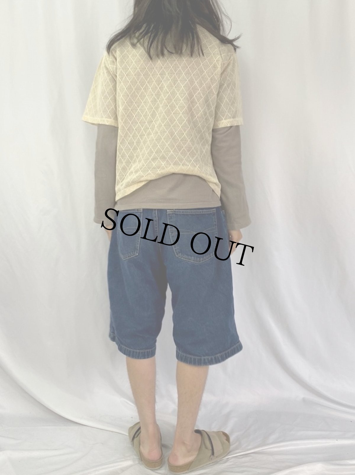 画像4: 70〜80's Interwoven USA製 総柄 メッシュポロシャツ L (4)