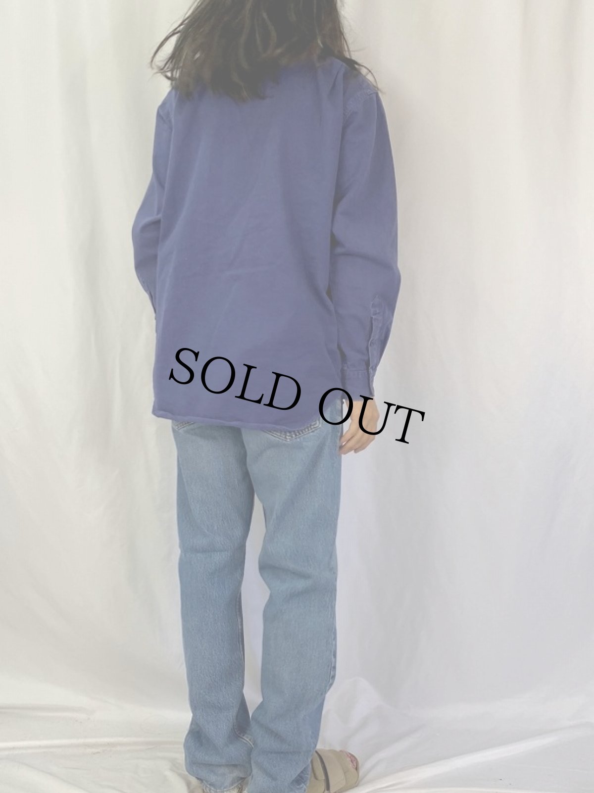 画像4: POLO Ralph Lauren "US-POLO-67" 猫目ボタン コットンワークシャツ M (4)