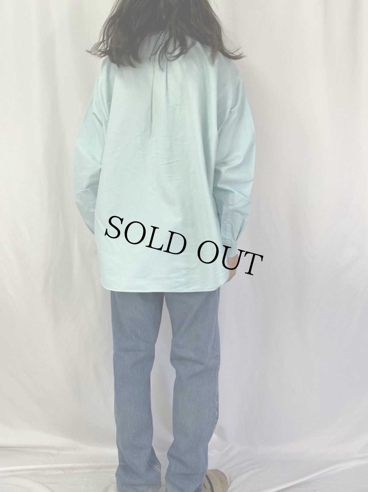 画像4: Ralph Lauren "BIG SHIRT" ロゴ刺繍 コットンボタンダウンシャツ XL (4)