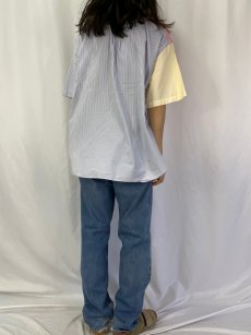 画像5: Ralph Lauren ストライプ柄 クレイジーパターン コットンボタンダウンシャツ 2X (5)