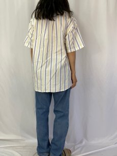 画像4: POLO Ralph Lauren "BLAKE" マルチストライプ柄 コットンボタンダウンシャツ XL  (4)