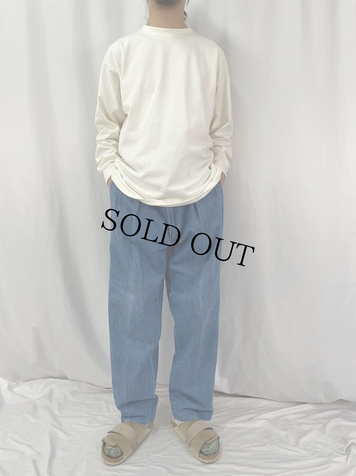 画像2: 90's POLO Ralph Lauren USA製ツータックデニムパンツ W37 (2)