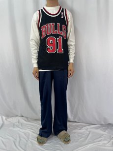 画像3: 90〜00's Champion CHCAGO BULLS USA製 "Dennis Rodman" メッシュゲームタンクトップ SIZE40 (3)