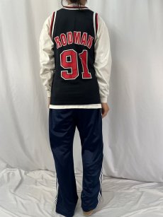 画像5: 90〜00's Champion CHCAGO BULLS USA製 "Dennis Rodman" メッシュゲームタンクトップ SIZE40 (5)