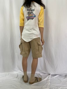 画像4: 70's "KEEP SMILIN" ラメプリントラグランTシャツ L (4)