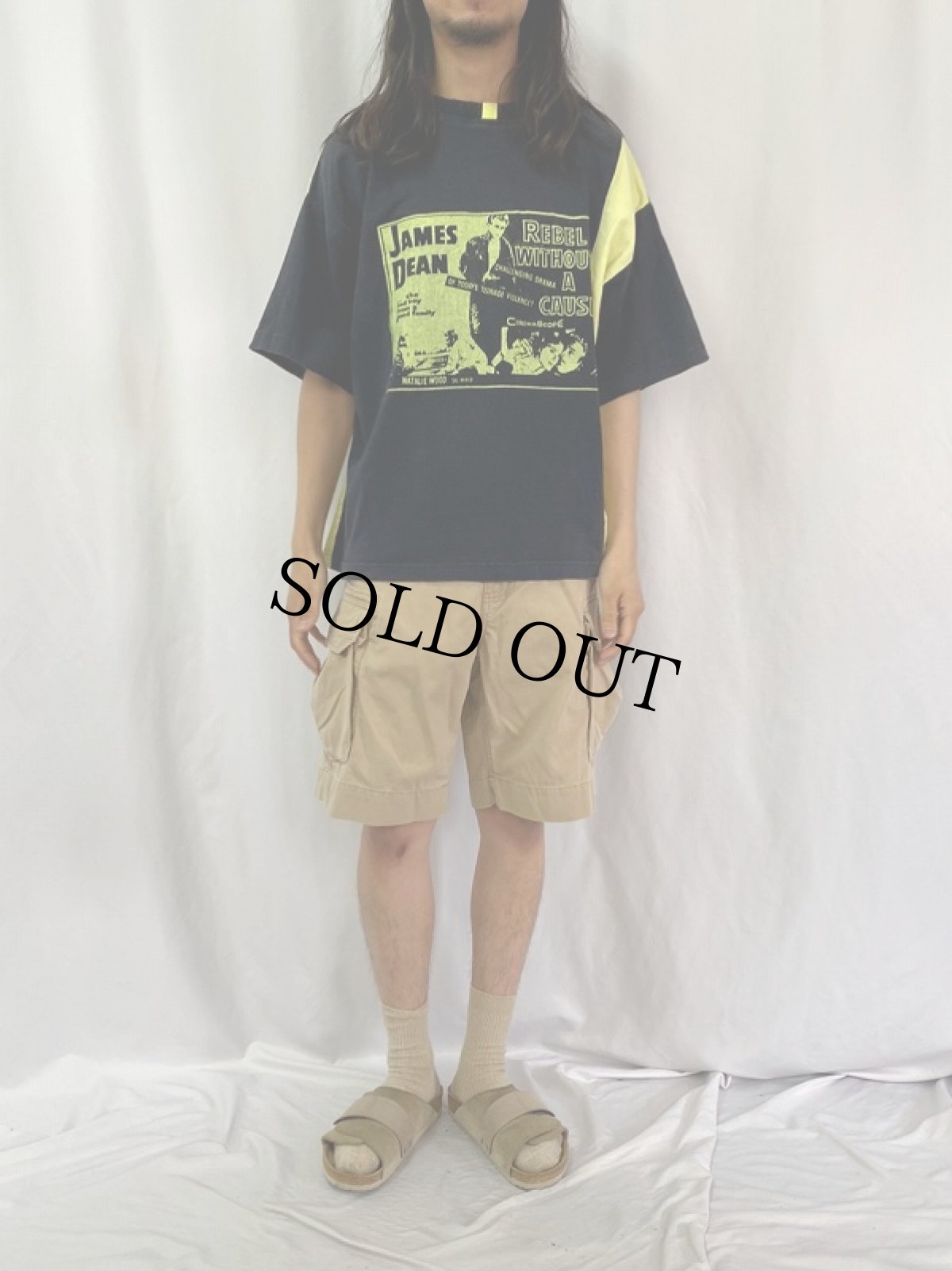 画像2: 90's JAMES DEAN USA製 "Rebel Without a Cause" ハリウッドスタープリント デザインTシャツ BLACK 2 (2)