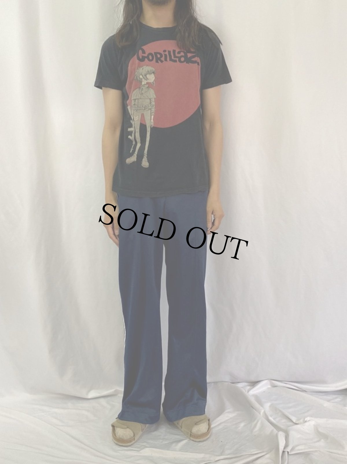 画像2: 00's GORILLAZ ロックバンドTシャツ M (2)