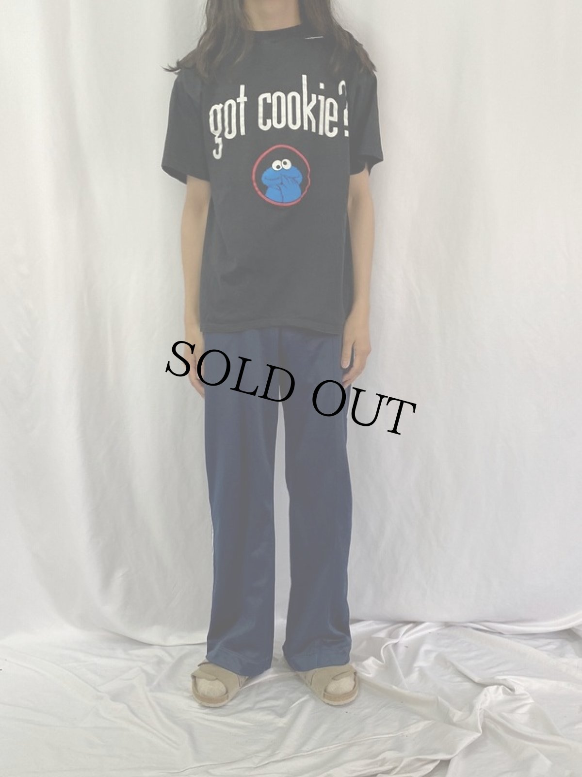 画像3: COOKIE MONSTER USA製 "got cookie?" パロディTシャツ L (3)