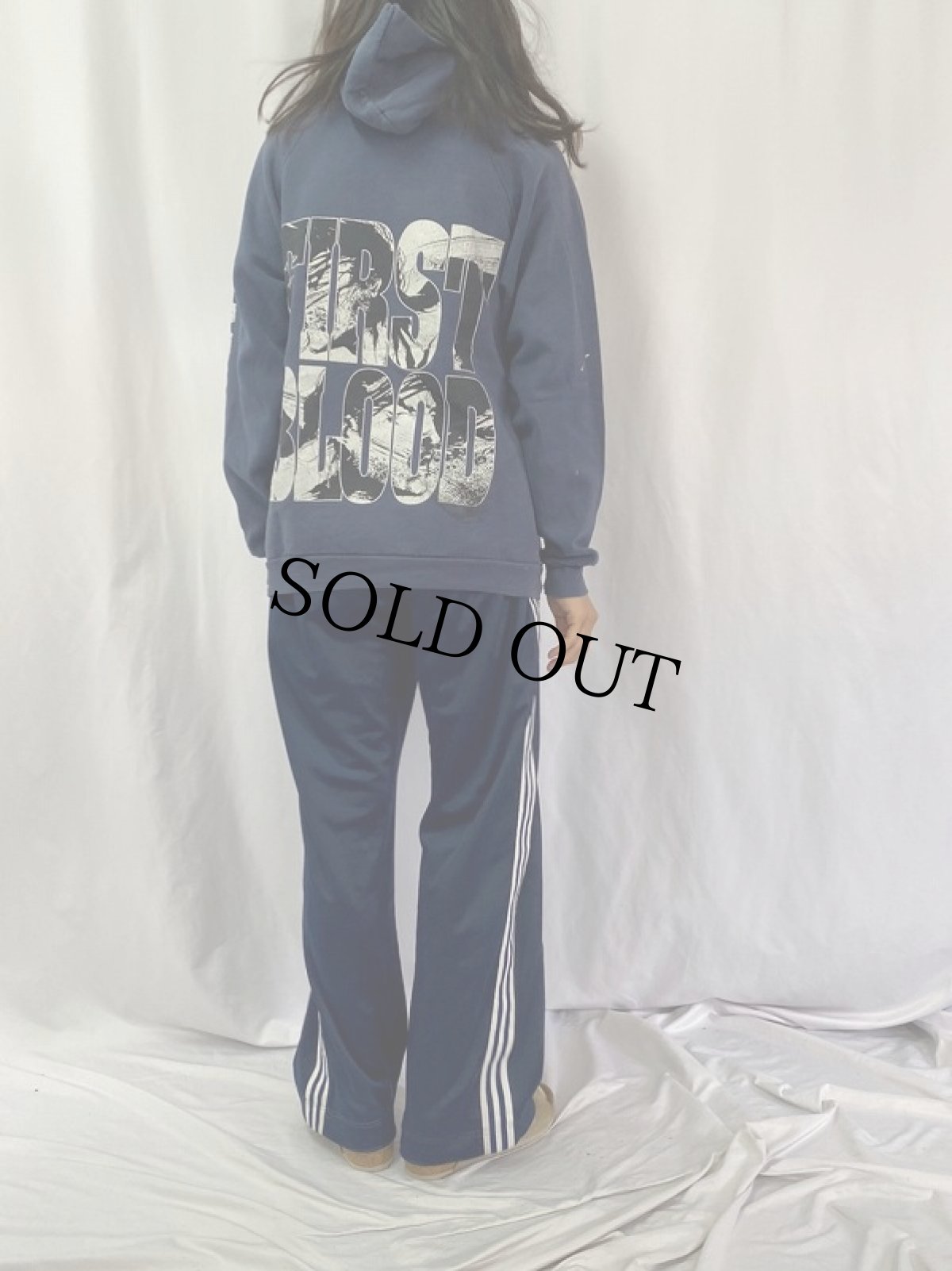 画像5: 1995 RYKER'S "FIRST BLOOD" ハードコアバンド プリントスウェットフーディ XL (5)