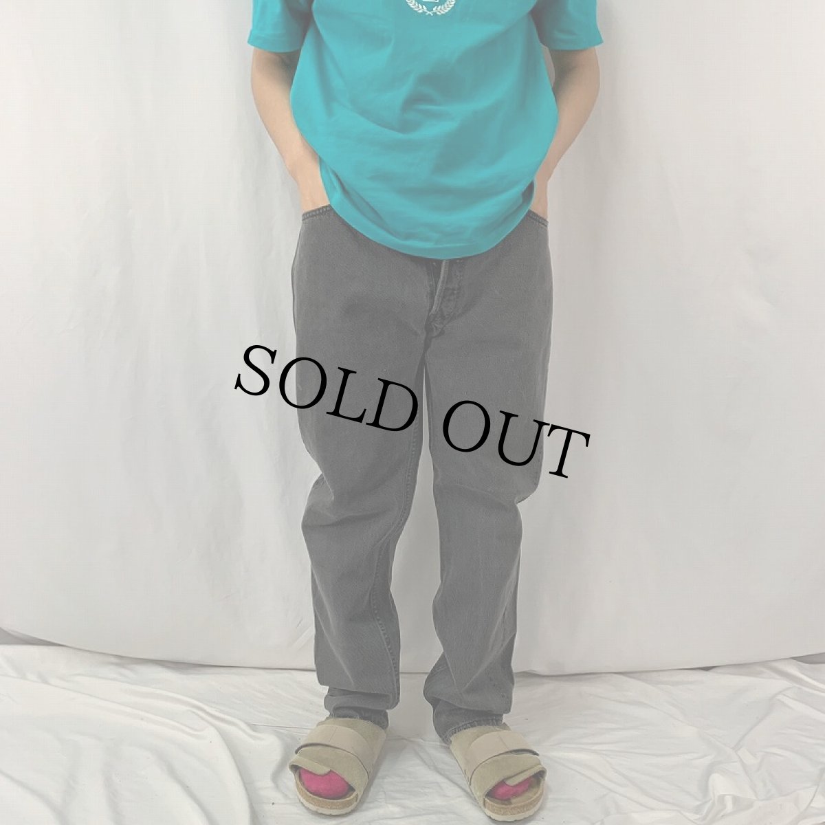 画像2: 90's Levi's 501 USA製 "サルファブラック" ブラックデニムパンツ W35 (2)