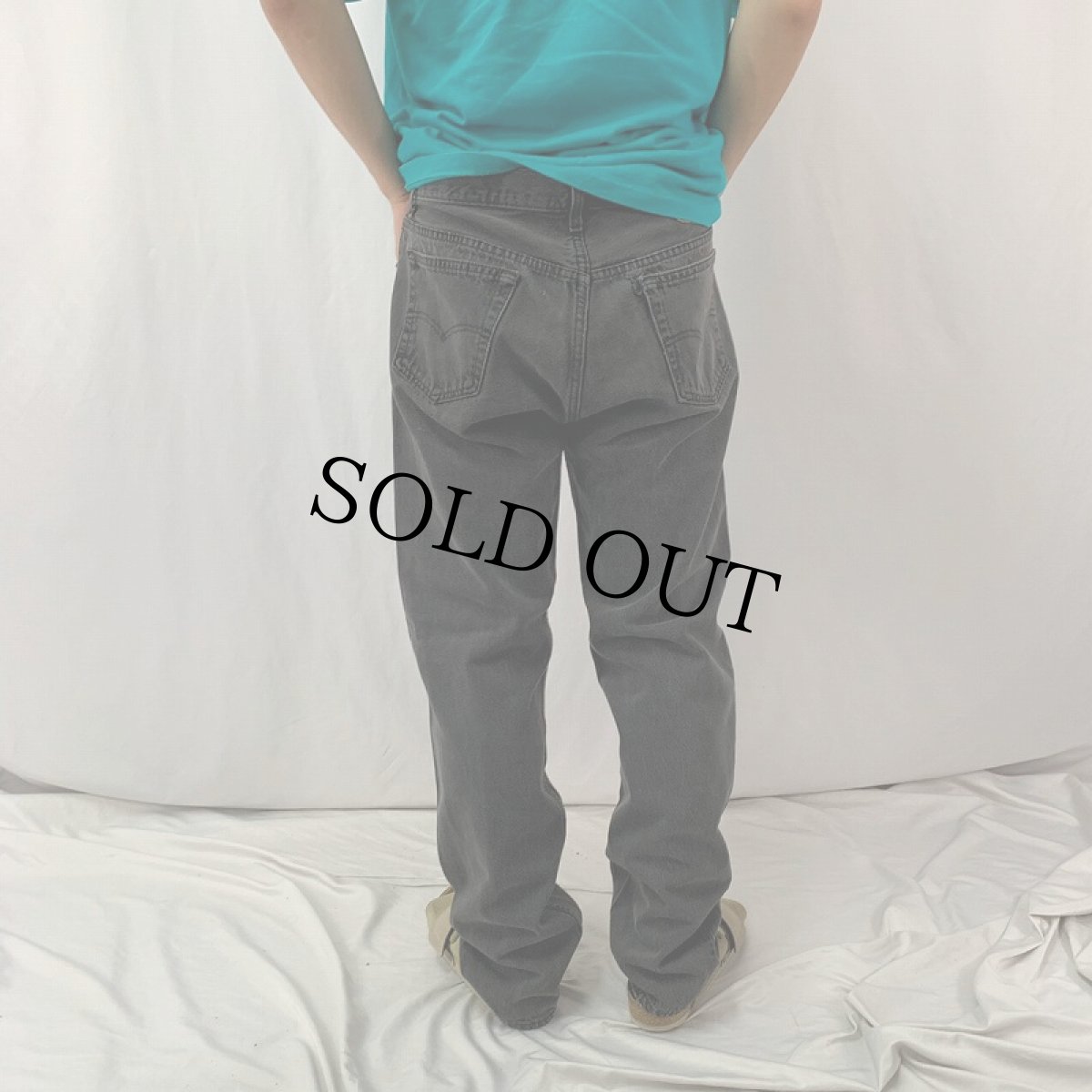 画像4: 90's Levi's 501 USA製 "サルファブラック" ブラックデニムパンツ W35 (4)