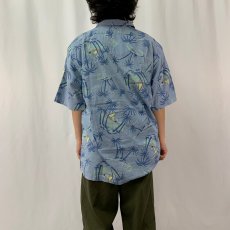 画像4: POLO Ralph Lauren "CLAYTON" オールオーバーパターン コットンアロハシャツ L (4)