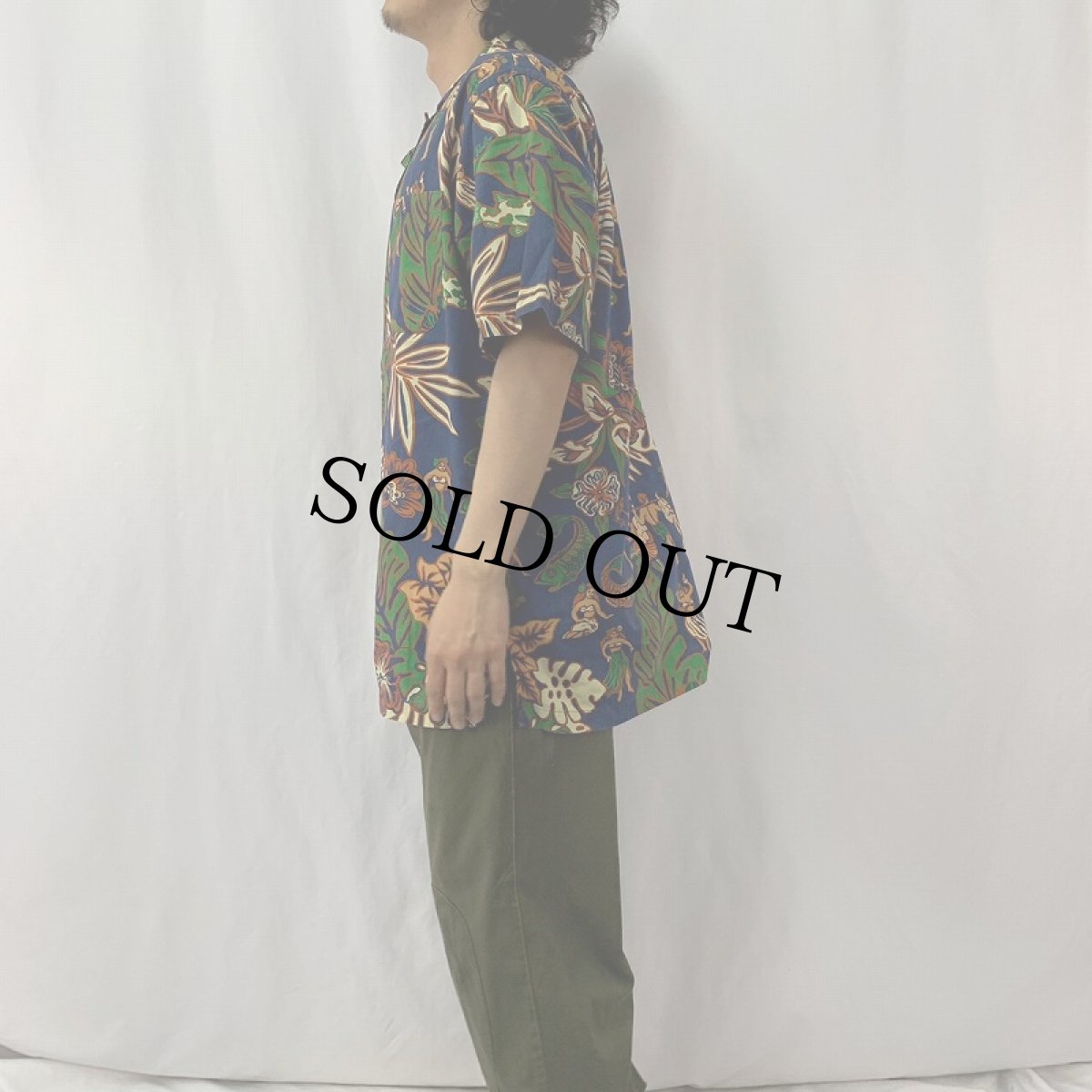 画像3: POLO Ralph Lauren "CLAYTON" オールオーバーパターン コットンアロハシャツ L  (3)