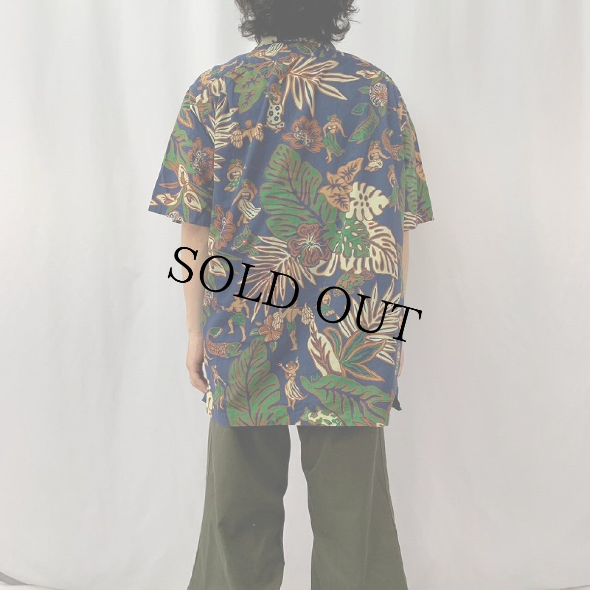 画像4: POLO Ralph Lauren "CLAYTON" オールオーバーパターン コットンアロハシャツ L  (4)