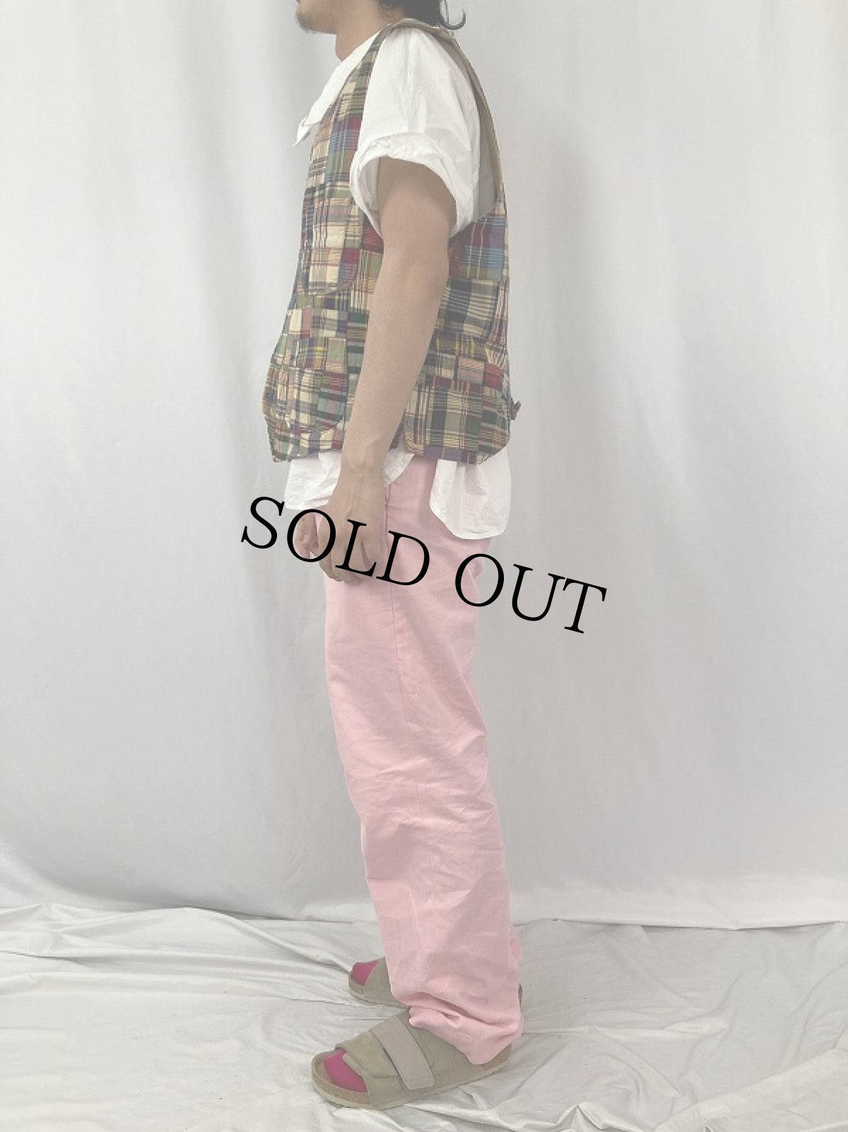 画像3: POLO Ralph Lauren 針刺しシンチバック パッチワーク コットンベスト XL タグ付き未使用 (3)