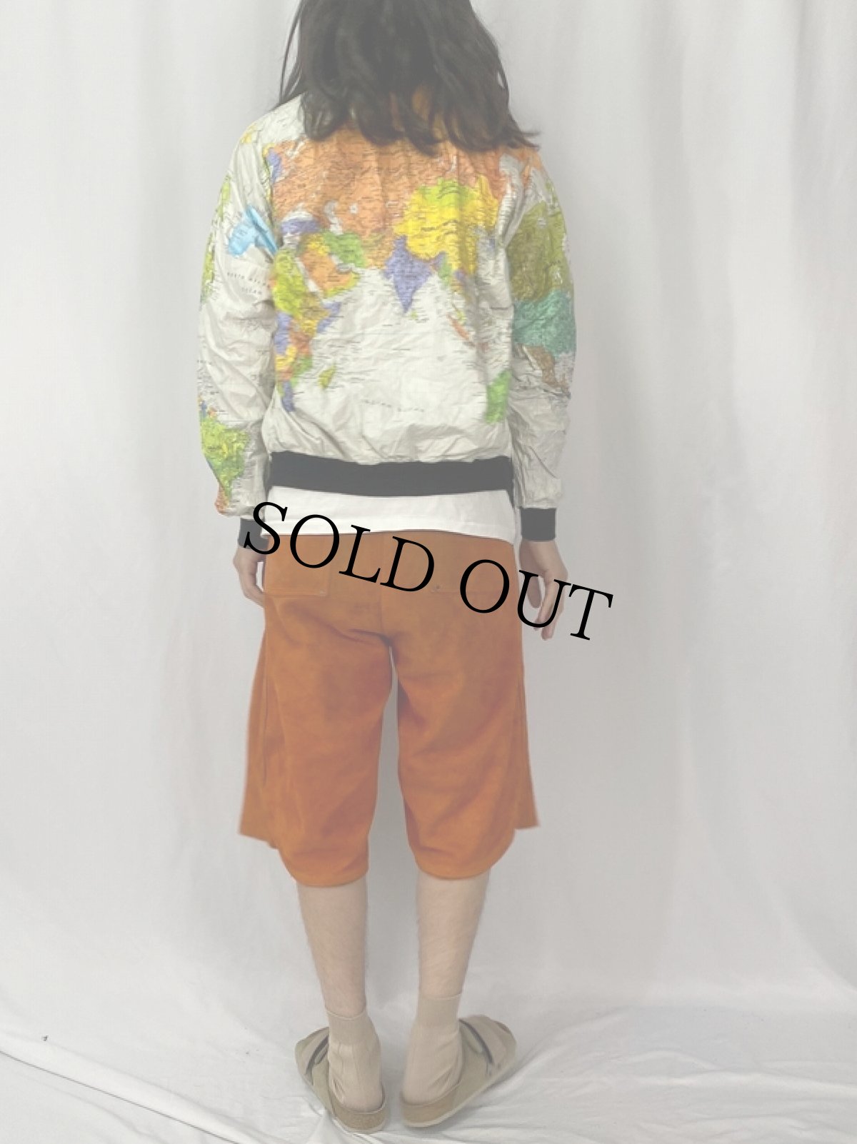 画像5: 90's 世界地図柄 ペーパージャケット L (5)