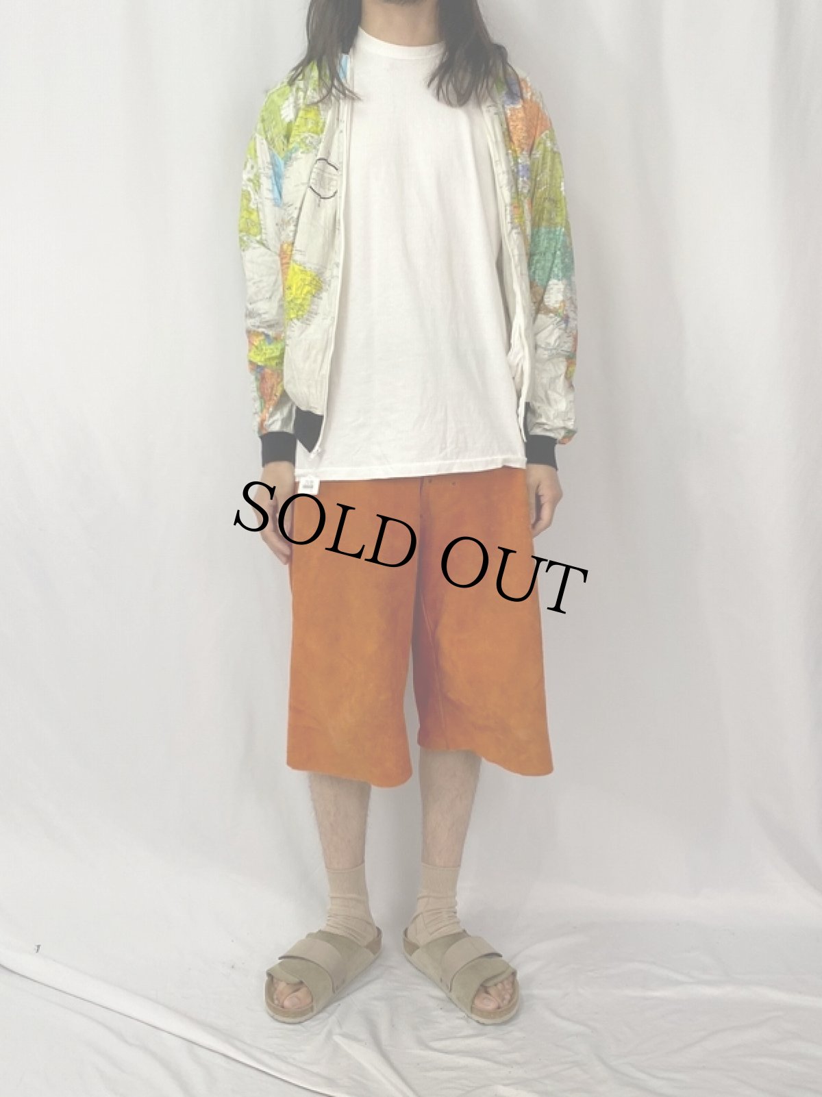 画像3: 90's 世界地図柄 ペーパージャケット L (3)