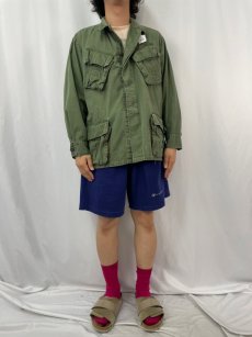 画像2: 60's U.S.ARMY ジャングルファティーグジャケット 5th MEDIUM-SHORT (2)