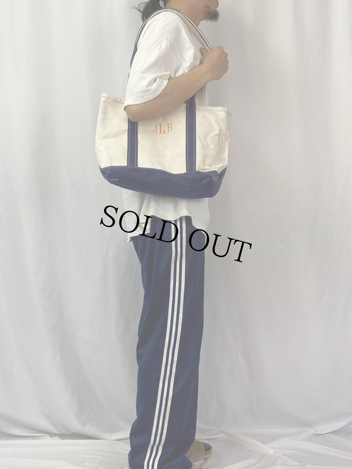 画像2: L.L.Bean "BOAT AND TOTE" USA製 刺繍入り キャンバストートバッグ (2)