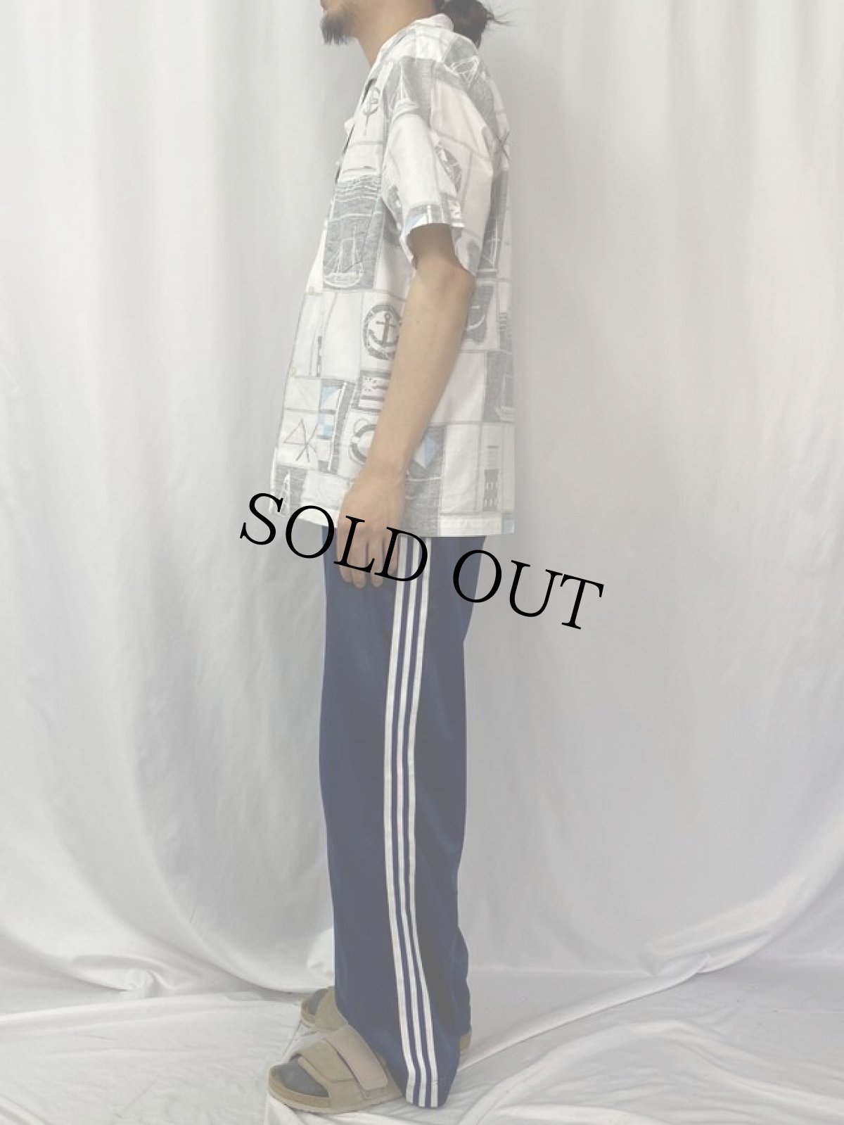 画像3: 80's Rai Nani HAWAII製 マリン柄 コットン裏地アロハシャツ (3)