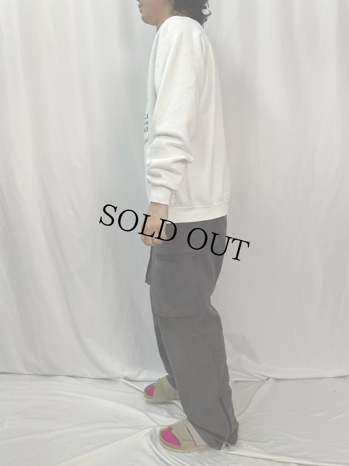 画像3: 80's USA製 Sugar Ray Leonard ボクシング ラグランスウェット XL (3)