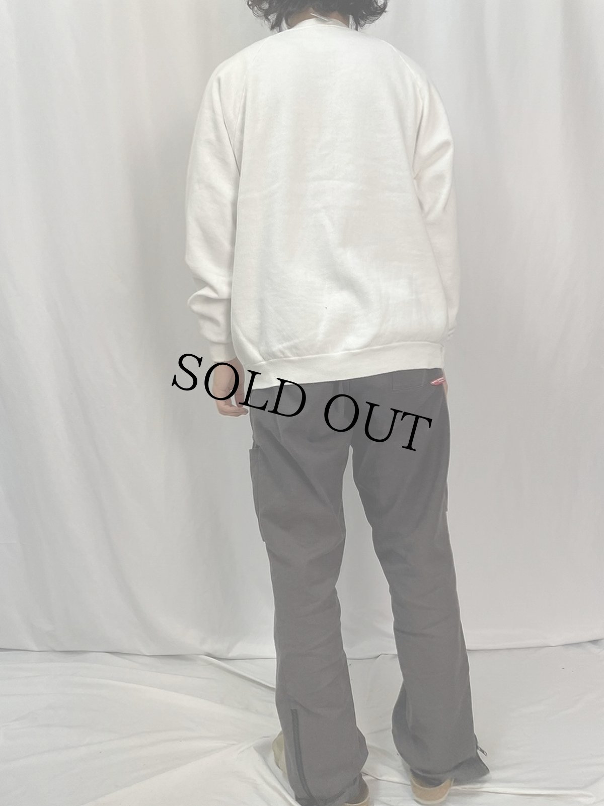 画像4: 80's USA製 Sugar Ray Leonard ボクシング ラグランスウェット XL (4)