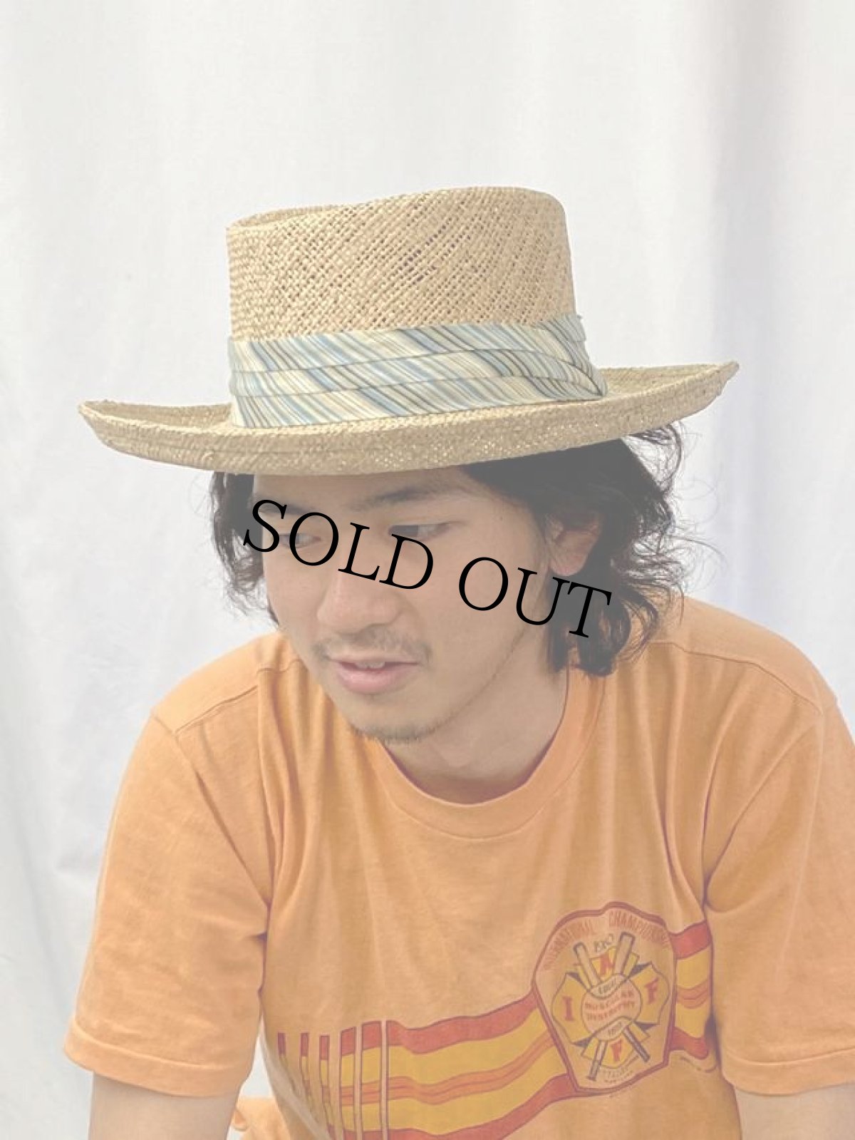 画像2: COUNTRY GENTLEMAN リボンデザイン 中折れ ストローハット M (2)