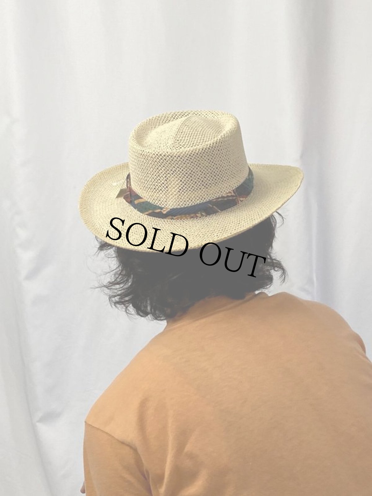 画像6: VINTAGE DORFMAN PACIFIC USA製 リボンデザイン 中折れ ストローハット M (6)