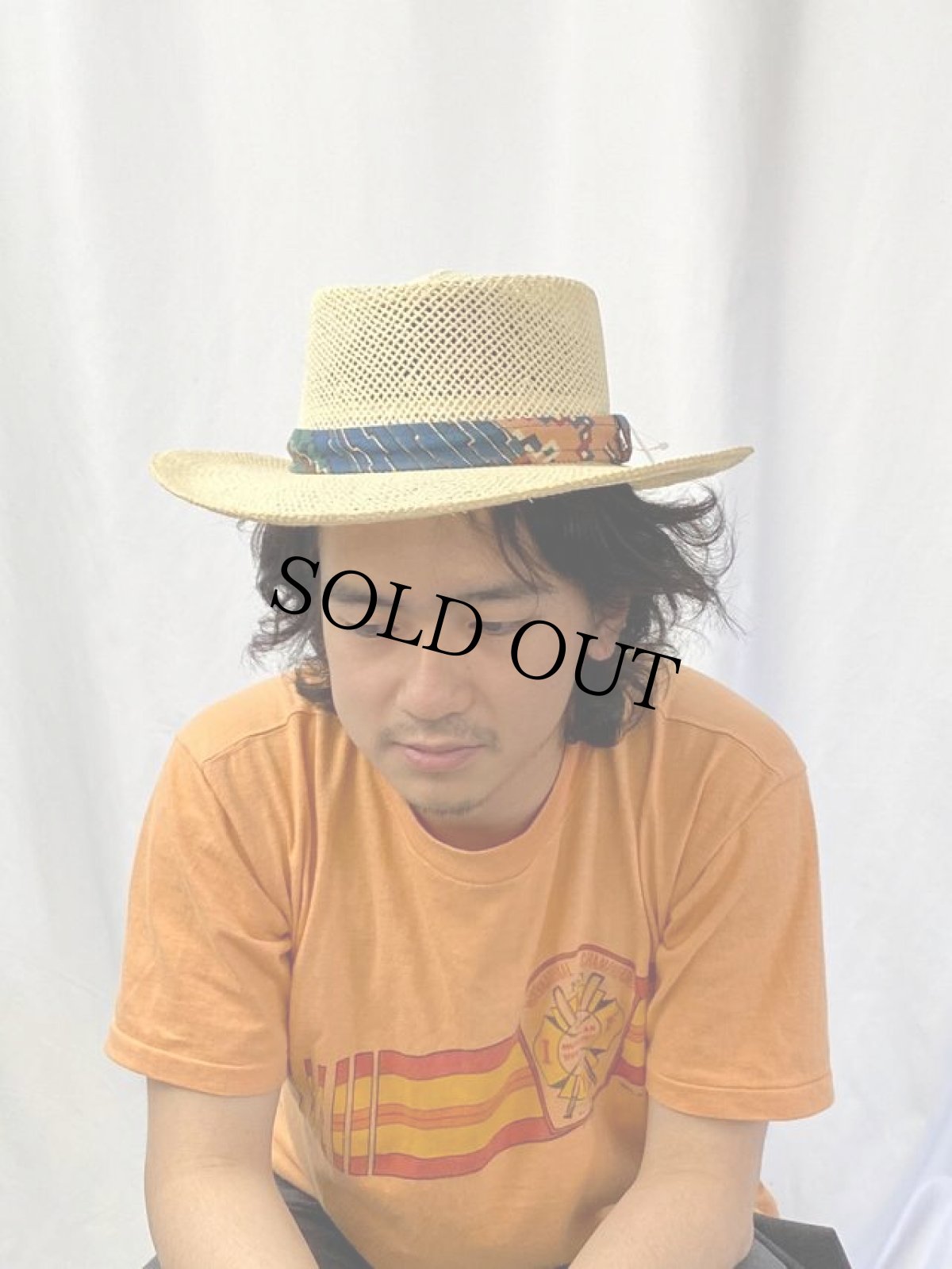 画像4: VINTAGE DORFMAN PACIFIC USA製 リボンデザイン 中折れ ストローハット M (4)