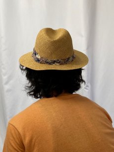 画像4: 70's KANGOL Design USA製 リボンデザイン ストロー中折れハット (4)