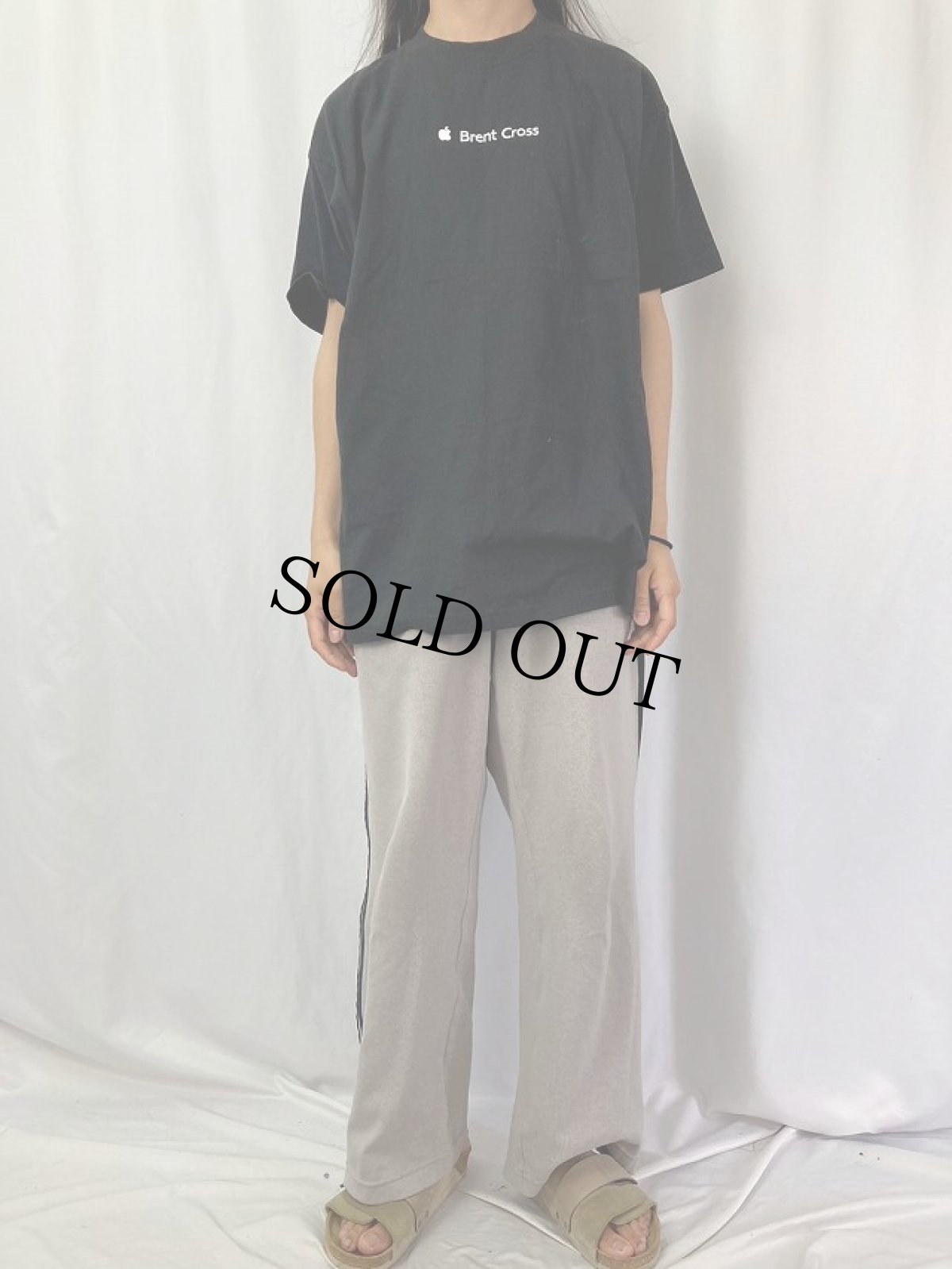 画像2: Apple "Brent Cross" ロゴプリントTシャツ XL (2)