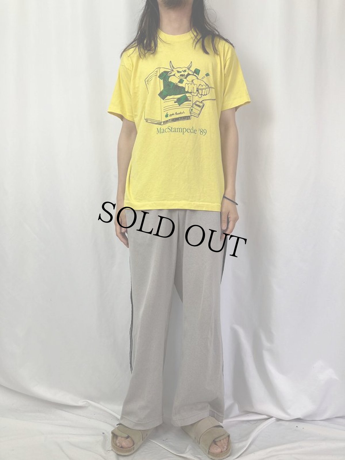 画像3: 80's Apple USA製 "MacStampede" イラストプリントTシャツ XL (3)