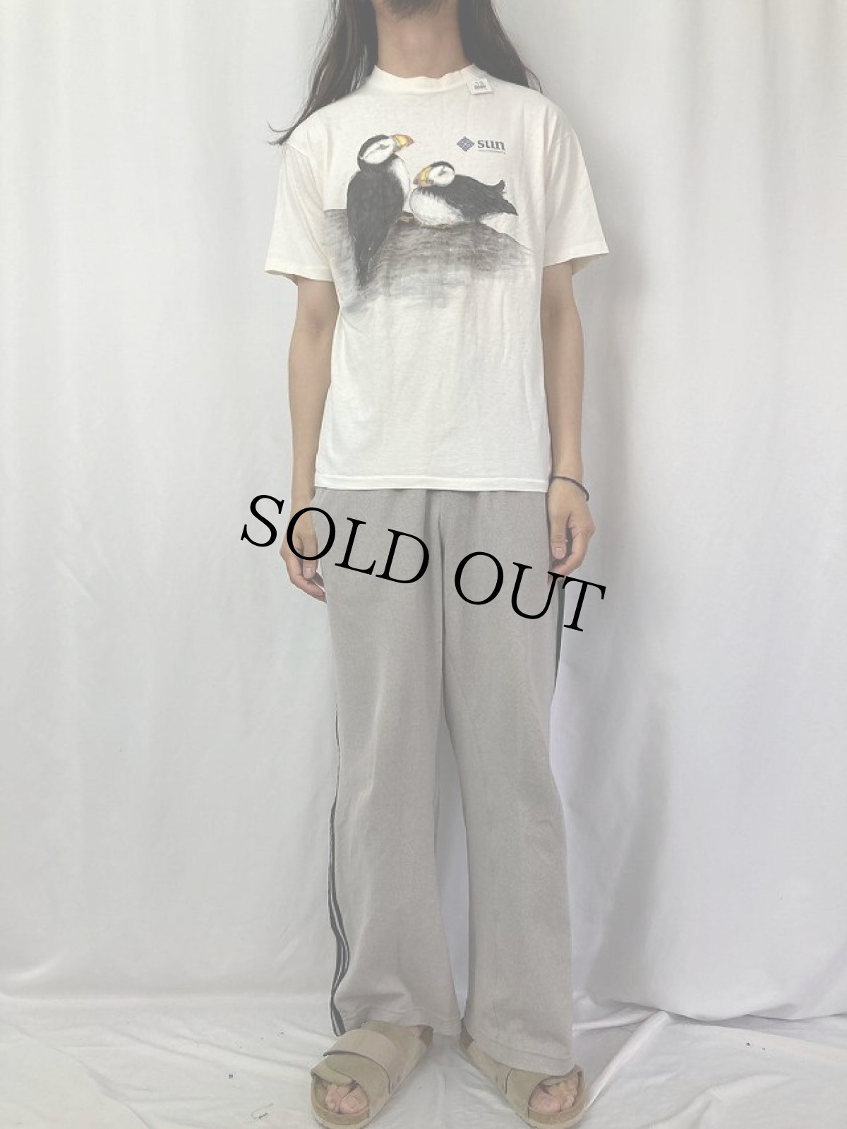 画像2: 90's Sun microsystems USA製 IT企業 ハンドペイントTシャツ L (2)