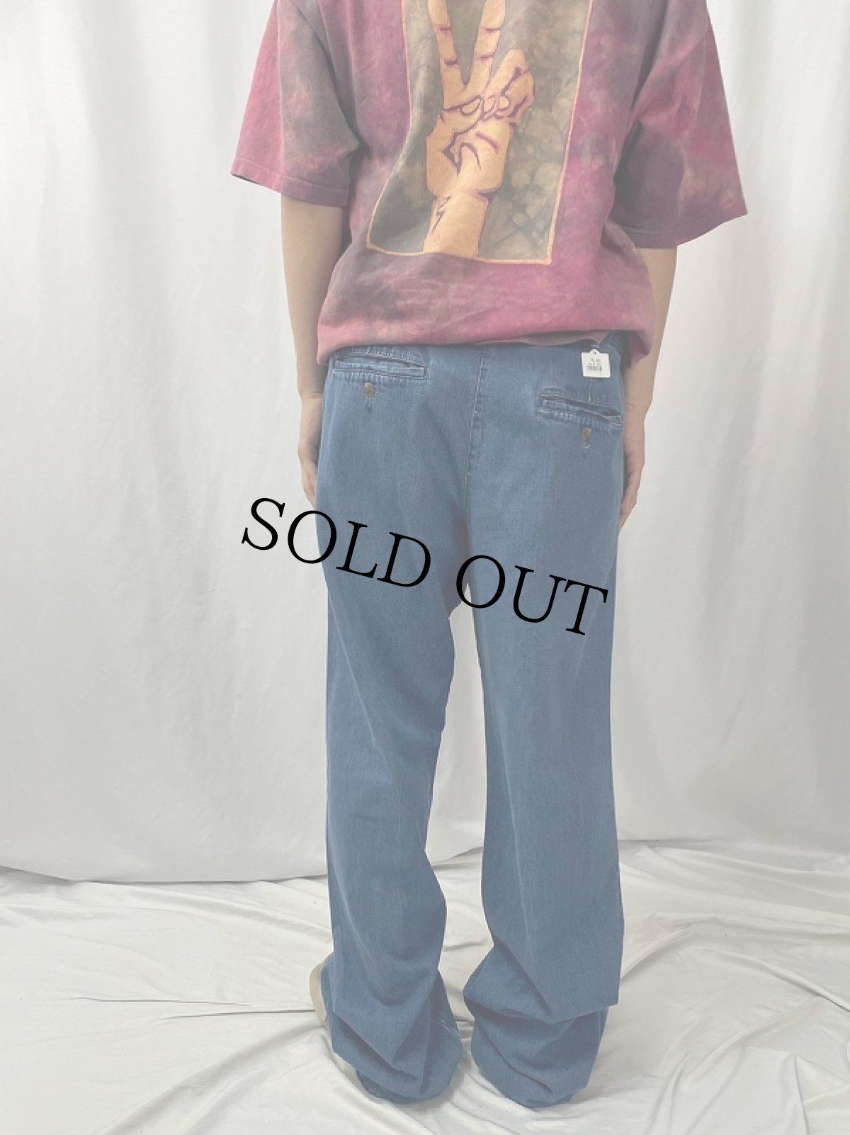 画像4: 90's〜 POLO Ralph Lauren 1タックデニムパンツ W35 (4)