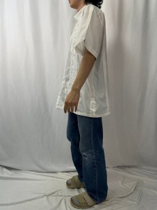 画像3: MAYAN 刺繍デザイン キューバシャツ L (3)