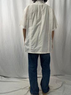 画像4: MAYAN 刺繍デザイン キューバシャツ L (4)