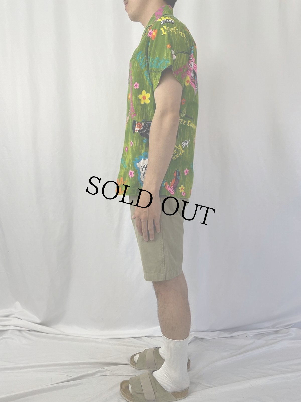 画像3: 70’s MALiHiNi オールオーバーパターン アロハシャツ (3)