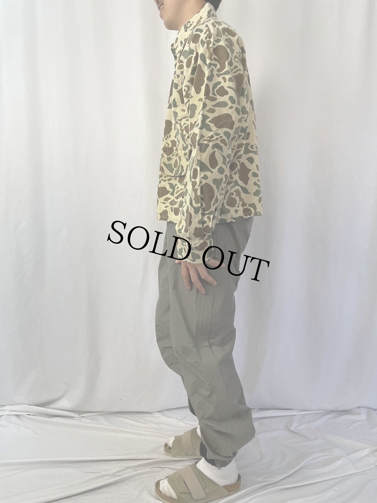 画像3: 60〜70's Black Sheep ダックハンターカモ コットンシャツジャケット L (3)