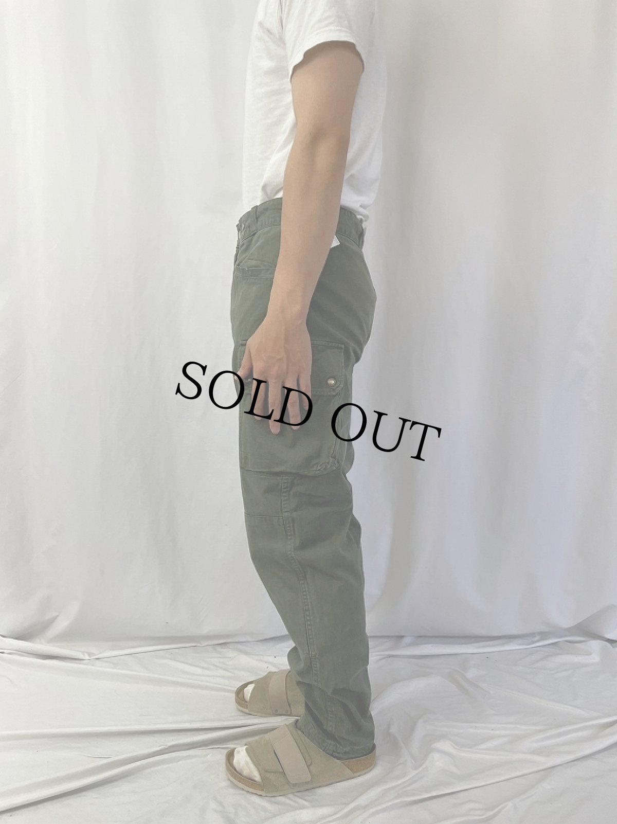 画像3: French Air Force  コットンツイル カーゴパンツ W33 (3)